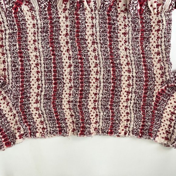 Japna Elastic Off The Shoulder Patterned Blouse Top Shirt ((Size Large)) - Picture 5 of 6